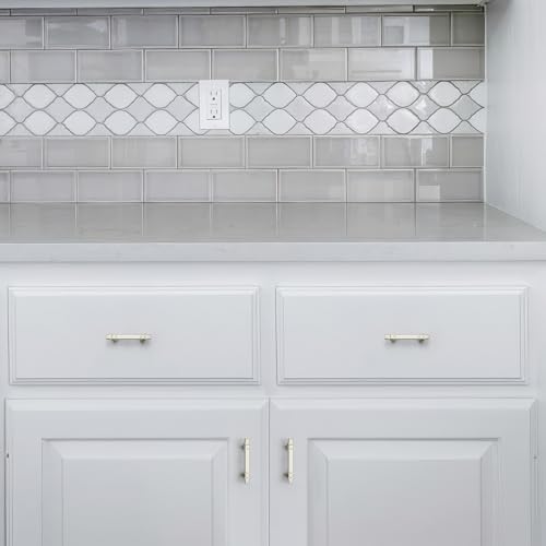 HOME EDIT 25 Pack 2-1/2 inch Brushed Nickel Cabinet Handles, Kitchen Cabinet Handles Drawer Pulls Zinc Alloy Square Bar Kitchen Pulls - color: Brushed Nickel, size: 2-1/2 Inch Hole Center