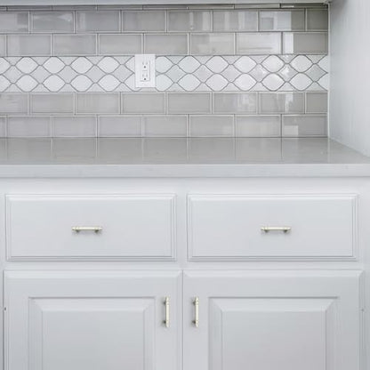 HOME EDIT 25 Pack 2-1/2 inch Brushed Nickel Cabinet Handles, Kitchen Cabinet Handles Drawer Pulls Zinc Alloy Square Bar Kitchen Pulls - color: Brushed Nickel, size: 2-1/2 Inch Hole Center