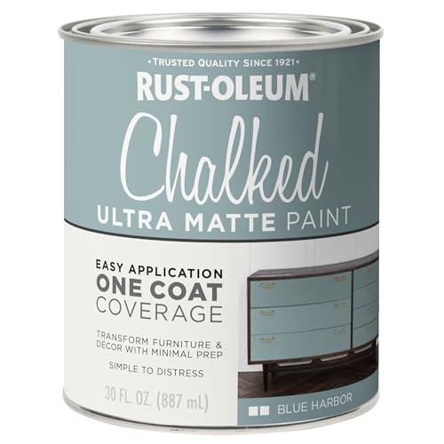 Rust-Oleum Chalked All-in-One Ultra Matte Harbor Blue Spray Paint - color: Blue Harbor, size: 30 Ounce (Pack of 1)