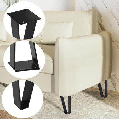 NXN-HOME 8 inch Metal Bench Legs Triangle-Shape Furniture Legs, Solid Steel Table Legs Metal Couch Legs Metal Legs for Sofa Couch Dresser Coffee Table (Set of 4) - size: 8 INCHES