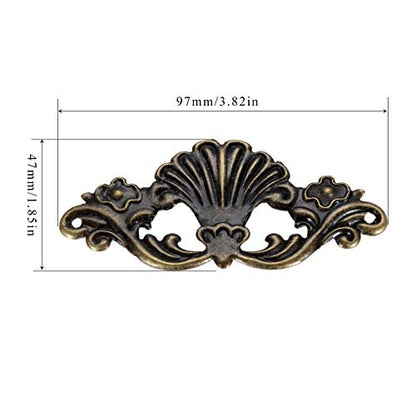 dophee 4Pcs Decorative Metal Corner Cover Protector Brace, 3.82"x1.85"