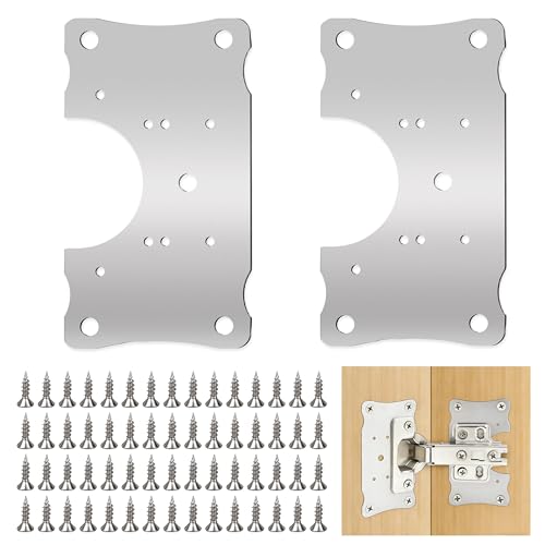 Metal Hinges Repair Fixing Plates with Screw for Kitchen Cupboard Door
