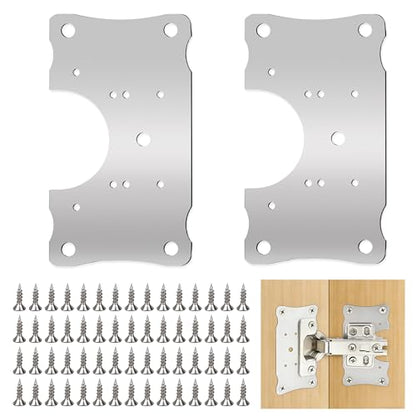 Metal Hinges Repair Fixing Plates with Screw for Kitchen Cupboard Door
