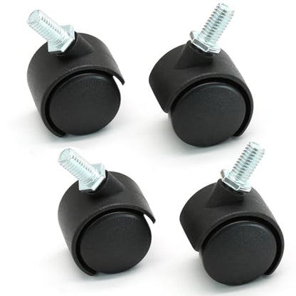 Murtenze 1 Inch Nylon Swivel Stem Caster Wheels, 4Pcs, M8 Thread - style: 1 Inch Stem