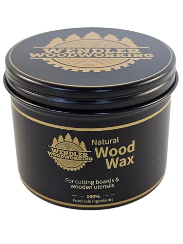 Natural Wood Wax (4 oz) for Cutting Boards, Wooden Utensils, Butcher Blocks, Wooden Surfaces - Made with Natural Beeswax and Mineral Oil, Handcrafted in USA, Food Safe, Conditioner, Wood Butter - size: 4 Ounce
