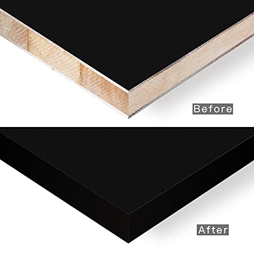 Black Edge Banding, 1 1/2 inch x 100ft roll of Veneer Edge Banding -Pre-glued Flexible Edging, PVC Tape Banding on with Hot Melt Adhesive Easy Application - color: Black, size: 1 1/2"x 100ft