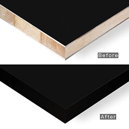 Black Edge Banding, 1 1/2 inch x 100ft roll of Veneer Edge Banding -Pre-glued Flexible Edging, PVC Tape Banding on with Hot Melt Adhesive Easy Application - color: Black, size: 1 1/2"x 100ft