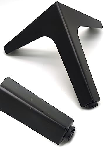 Furniture Legs,Cabinet Legs,Cupboard Legs,Sofa Legs,Cough Legs,Coffee Table Legs,Legs for Couch Chair Ottoman Replacement Black,4 Pcs (4 inch, Black) - color: Black, size: 4"/10cm