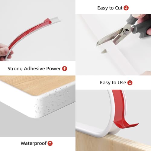 U-Shape Edge Banding, 0.8 inch x 20ft TPE White Veneer Edging Trim - color: White, size: 0.8 in x 20ft