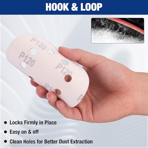 WORKPRO Sanding Discs, 5-Inch 120 Grit 8-Hole Hook and Loop, 150 Pack - style: 150PCS 5 Inch 120 Grit