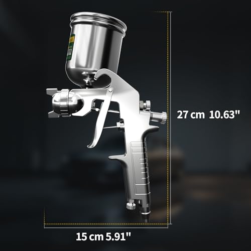 SENDA LVLP Air Spray Paint Gun Kit with 1.3mm Nozzle 400cc Cup for Automotive Car Painting, Home Improvement, Wall & DIY Touch-Up
