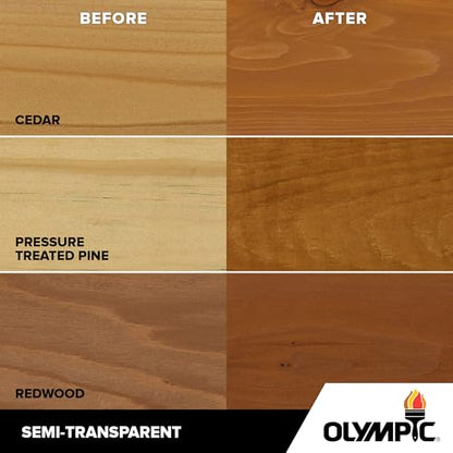 Olympic Maximum 1 gal Cedar Naturaltone Wood Stain & Sealer - color: Cedar, size: 1 Gallon, style: Semi-Transparent