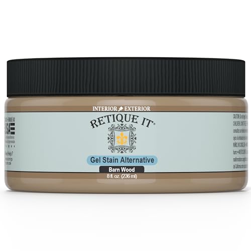 Retique It Wood'n Stain - Liquid Wood Gel Stain Interior/Exterior (08 oz (Half-Pint), 45 Barn Wood)