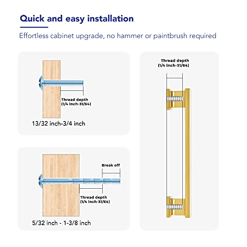 Ravinte Hardware Gold Cabinet Pulls, 5 Inch (128mm), 10 Pack, Heavy Duty - color: Gold, size: 5" Hole Center