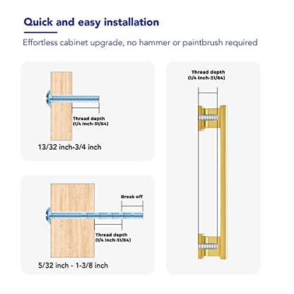 Ravinte Hardware Gold Cabinet Pulls, 5 Inch (128mm), 10 Pack, Heavy Duty - color: Gold, size: 5" Hole Center