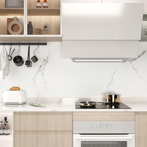 VEELIKE Wide Size 32''x354'' Matte Marble Countertop Contact Paper Waterproof White Peel and Stick Removable Granite Marble Countertop Wallpaper for Kitchen Bathroom Table Desk Walls - size: 32" x 354"