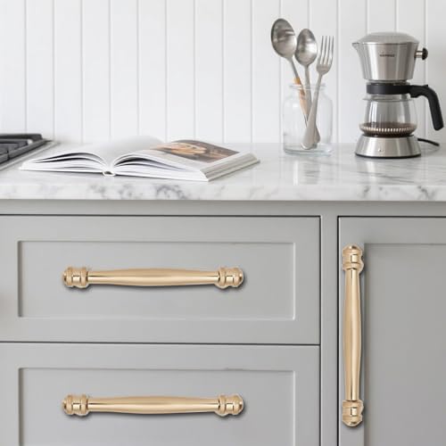 2 Pack 3-1/2 inch(89mm) Center to Center Champagne Bronze Cabinet Pulls Solid Cabinet Hardware Heavy-Duty Drawer Pulls Kitchen Handles for Cabinets Cupboard Handles - color: Champagne Bronze, size: 3-1/2 inch(89mm)Center to Center, style: 2 Pack