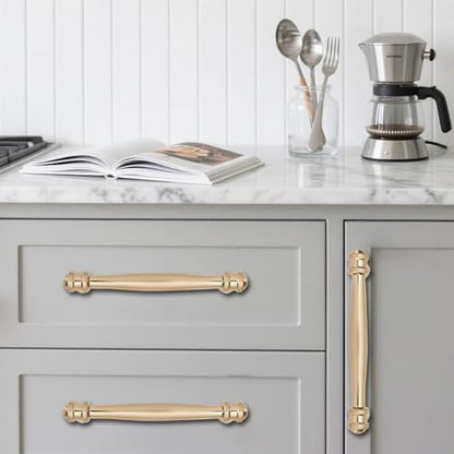 2 Pack 3-1/2 inch(89mm) Center to Center Champagne Bronze Cabinet Pulls Solid Cabinet Hardware Heavy-Duty Drawer Pulls Kitchen Handles for Cabinets Cupboard Handles - color: Champagne Bronze, size: 3-1/2 inch(89mm)Center to Center, style: 2 Pack
