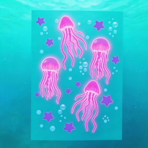 TIAMECH A4 Reusable Jellyfish Star Stencil for Painting - color: Jellyfish Star