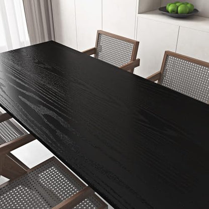 Livelynine 15.8x197 Black Contact Paper Peel and Stick Countertops for Kitchen Cabinet Wallpaper Black Vinyl Countertop Wrap Waterproof Stick on Counter Top Covers Adhesive Heavy Duty Desk Covering - size: 197" x 15.8"