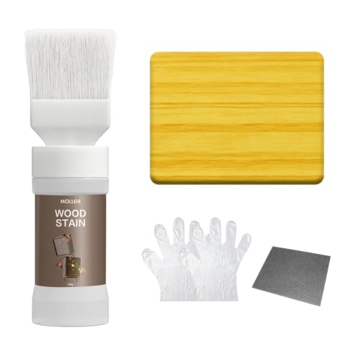Wood Stain and Sealer, Built‑in Brush, Golden Oak, 5.29 Oz - color: Golden Oak, size: 1 Pack