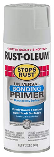 Rust-Oleum Stops Rust Universal Bonding Primer Spray, Flat Gray - color: Flat Gray, size: 12 Ounce (Pack of 1)