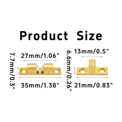 4PCS 35mm Double Ball Cabinet Catches, Bronze Roller Door Latch for Kitchen Cupboard Furniture Closet Quiet Close Design - size: 35 mm