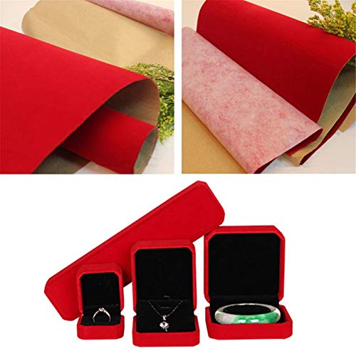 YaoHui 3PCS Self Adhesive Felt Sheets, Peel & Stick Felt Adhesive Sheets, A4 Size (8.3" x 11.8", Red) - color: Red