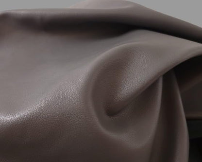 NAT Leathers Gray Smooth Vegan Faux Leather Fabric Sheet Synthetic Pleather 0.9 mm 1/2 Yard 18-20 inch Wide x 54 inch Length Soft Smooth Upholstery Half Yard (18" x 54") (Grey) - color: Grey