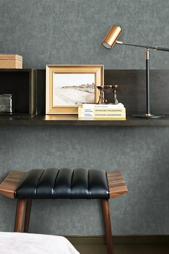 Yasinet Peel and Stick Wall Paper Removable Wallpaper Modern Grey-Green Embossed Thicken Self Adhesive Wallpaper Textured Contact Paper for Cabinets Walls Waterproof Vinyl Roll 78.7"x 15.7" - color: Gray, size: 78.7"Lx 15.7"W