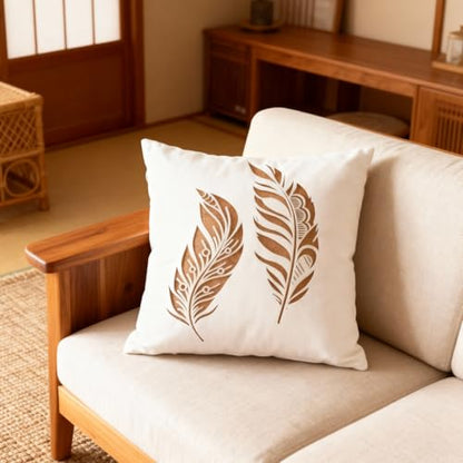 TIAMECH A4 Reusable Two Feathers Stencil for Painting - style: Two Feathers