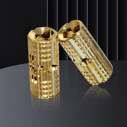 8Pcs Brass Barrel Hinges Hidden Invisible Cabinet Furniture Hinges, 8mm 180 Degree Opening Angle Concealed Furniture Hinges for DIY Jewelry Box Hand Craft