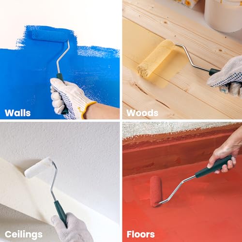 Paint Roller Kit, 14 Pack, 4 Inch Paint Roller with Tray Liners