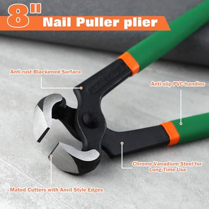 End Cutting Pliers 8 Inches PVC Handle, Stiletto Nail Puller Pliers for Women Wire Cutting, Shoe Heel Repair - style: 8" End Cutting Pliers