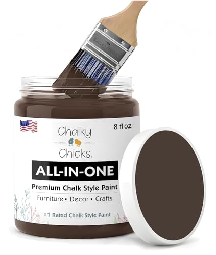 Chalky Chicks Alaskan Brown Bear 8 Fl Oz Chalk Paint for Furniture - color: Alaskan Brown Bear (Brown), size: 8 Fl Oz (Pack of 1)