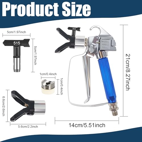 Airless Paint Sprayer Gun Kit 20PCS 3600 PSI with Reversible Tips - size: 14PCS Kit