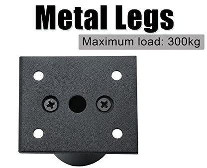 4-Pack Adjustable Aluminum Alloy Furniture Legs 7" Height Black - color: Black, size: 7 Inch