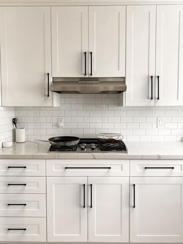 10 Pack Matte Black Cabinet Pulls 3.75 Inch(96mm) Kitchen Cabinet Handles Solid Zinc Alloy Cabinet Hardware Drawer Pulls - color: Matte Black, size: 3.75" Hole Center Pull