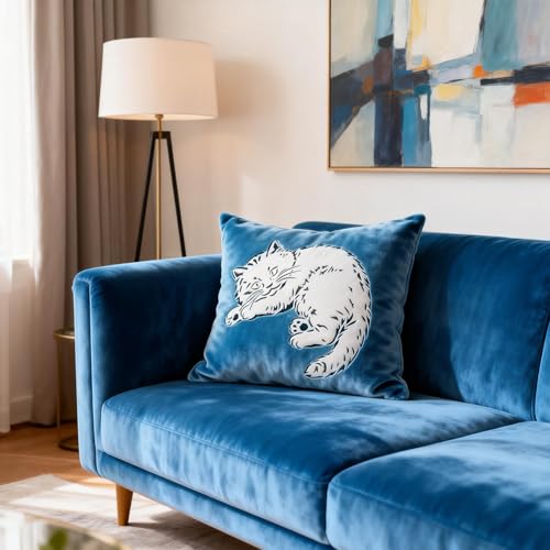 TIAMECH A4 Reusable Resting Cute Hairy Cat Stencil for Painting - style: Resting Cat