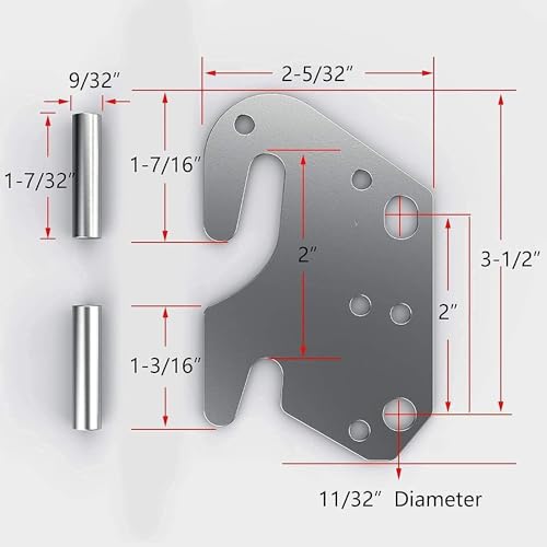 2 PCS Universal Wood Bed Rail Hook Plates for Beds Frame Bracket Headboard - color: 2 PCS