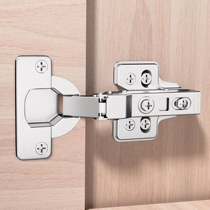 2-Pack Soft Close 40mm Cup Cabinet Hinges for Thick Door(18-28mm) - size: Half Overlay