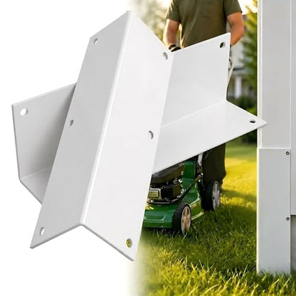 Stainless Steel Vinyl Siding Corner Guards- 2 Pack 11.8x3.4x3.4 Cap Trim - color: White
