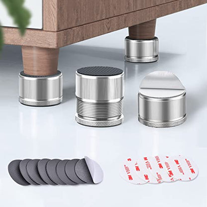 Adjustable Furniture Risers 0.9-1.7in, Metal Furniture Riser-Sliver 4 Pcs - color: Sliver