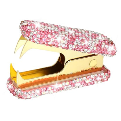 MultiBey Bling Acrylic Staple Remover with Metal Jaws, Pink - color: Pink