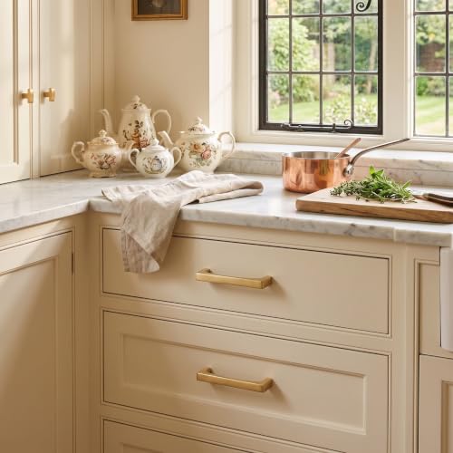 khtumeware 5 Pack Solid Handles 12-Inch(305mm) Champagne Bronze Cabinet Pulls,Heavy Duty for Kitchen Cabinets, Cupboards, Drawers and Bathroom Hardware - color: Champagne Bronze, size: 12"(305mm) Hole Center, style: 5-Pack