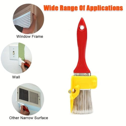 Edge Trim Paint Brush with Guard, Wall Painting Tool, Precise Cutting-in and Decorating, Comfortable Handle