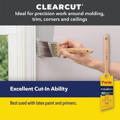 Purdy 3" Angle Sash Firm, Nylon/Polyester Bristle, Paint Brush, Hardwood Handle 144152130-1 Each