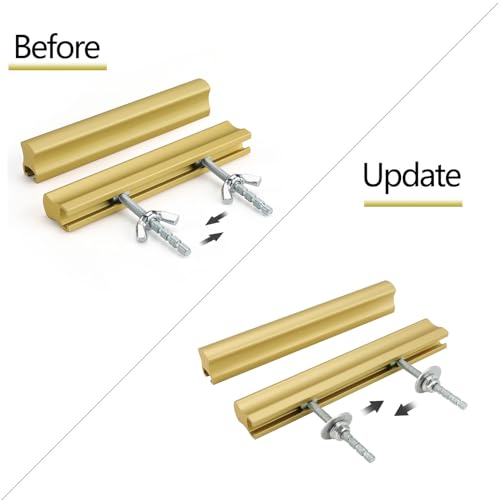 Peaha 10 Pack Adjustable Gold Cabinet Drawer Pulls Overall Length 4" - color: Matte Gold, size: 1"-4"(25mm-102mm)