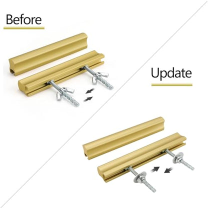 Peaha 10 Pack Adjustable Gold Cabinet Drawer Pulls Overall Length 4" - color: Matte Gold, size: 1"-4"(25mm-102mm)