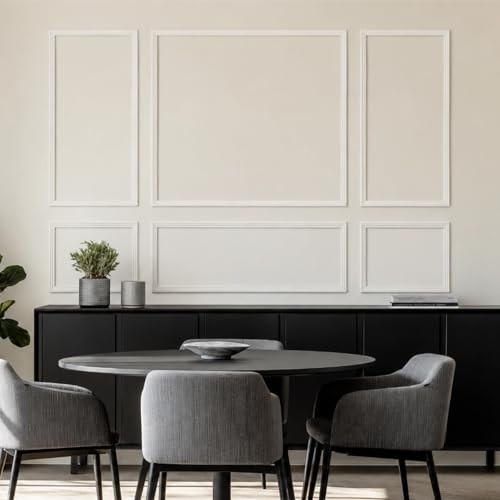 6 Set Peel and Stick Wall Molding Kit (24x60in)
